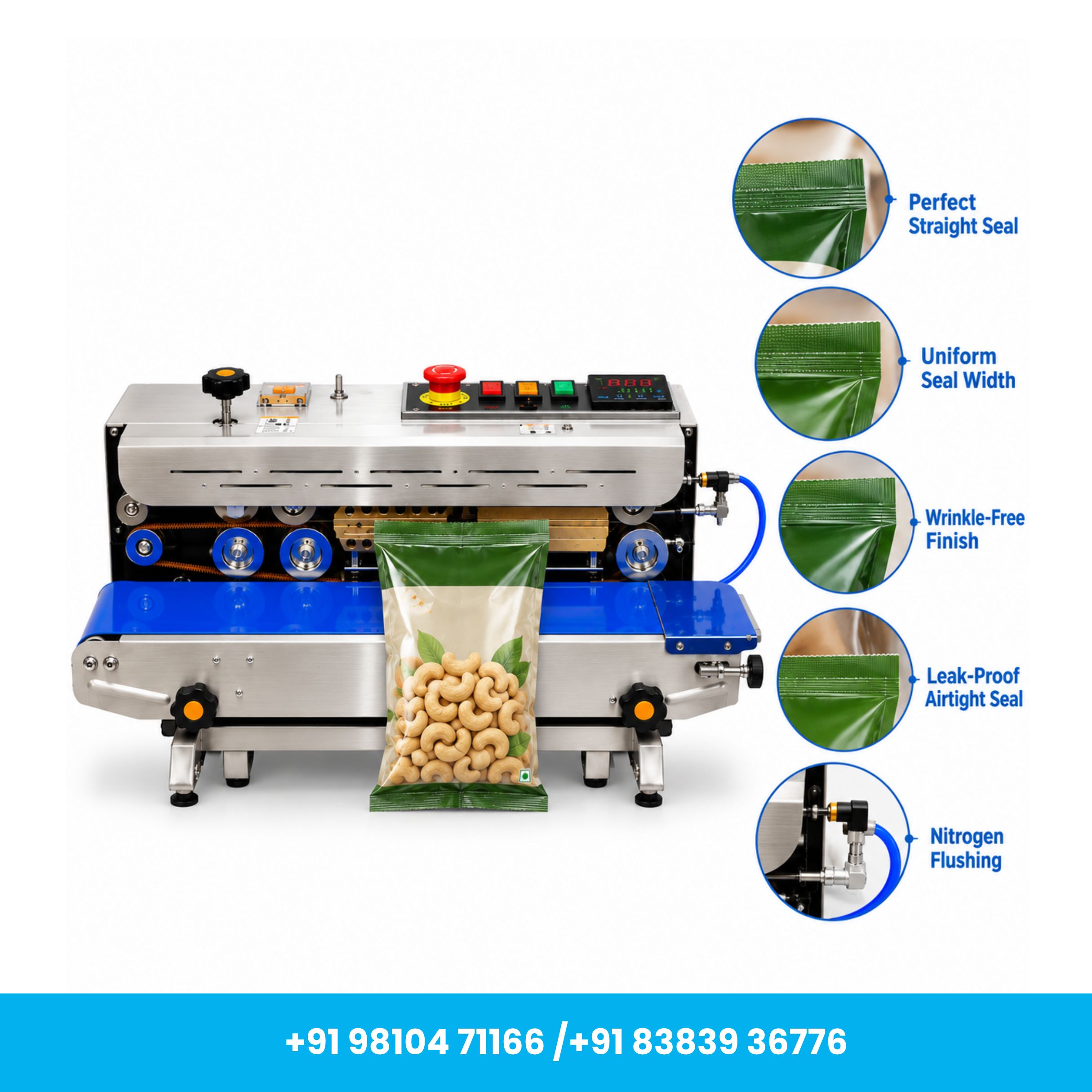 Universal Seal™ FR-900 Top SS Horizontal Continuous Band Sealer with Nitrogen Flushing System - Image 3