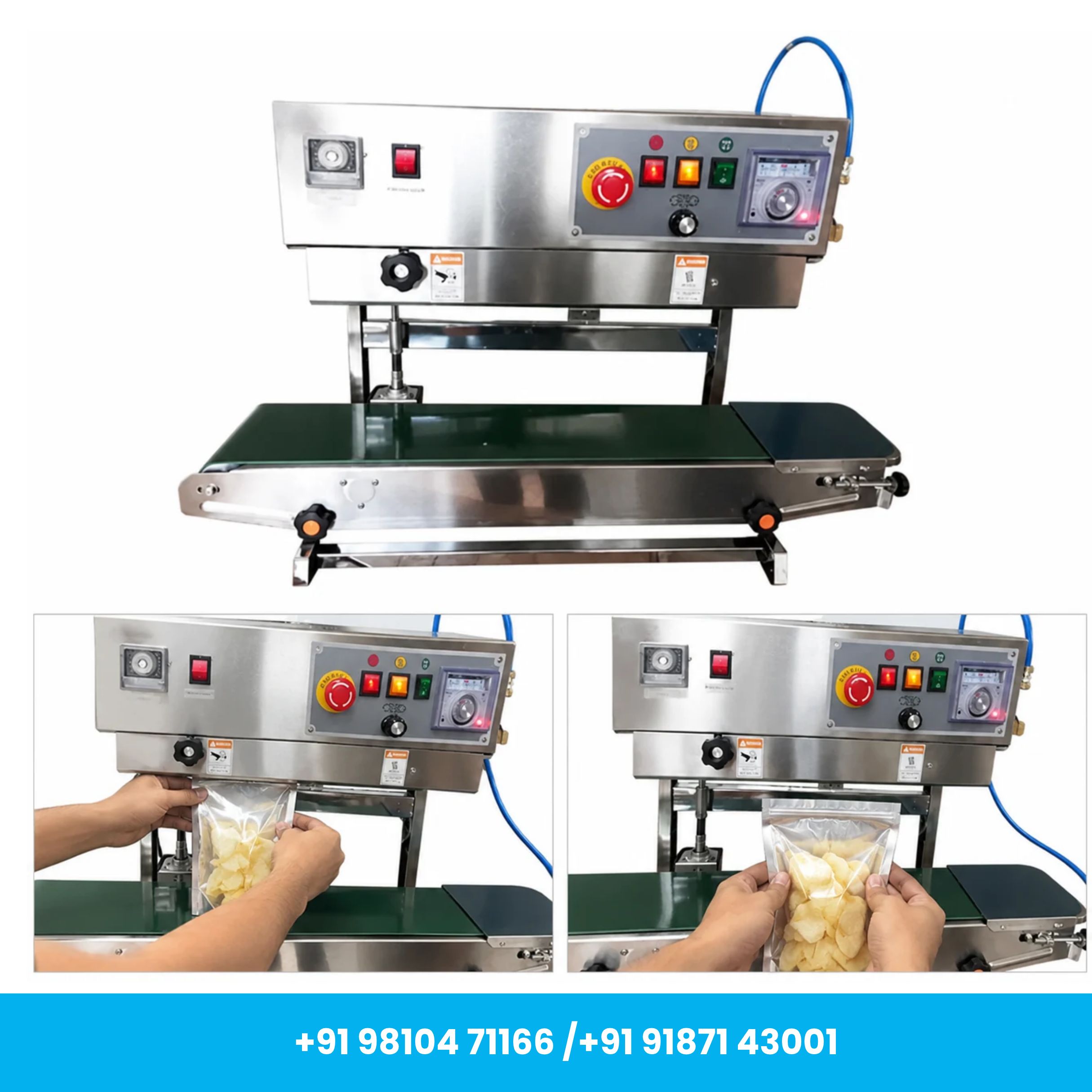 Universal Seal™ Heavy Duty SS Vertical Continuous Band Sealer with Nitrogen Flushing System - Image 3