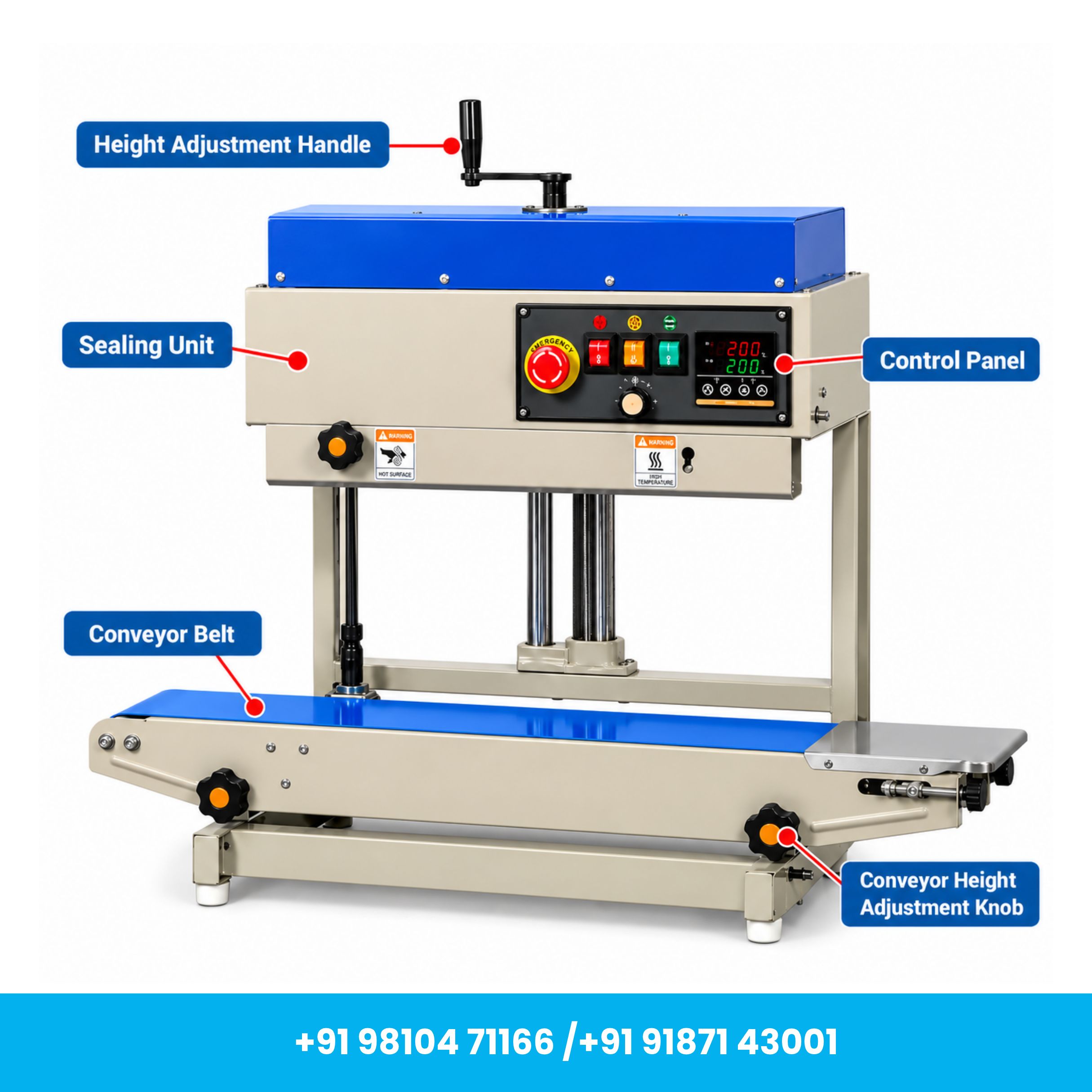 Universal Seal™ FR-900 MS Eco 5Kg Vertical Continuous Band Sealing Machine - Image 4