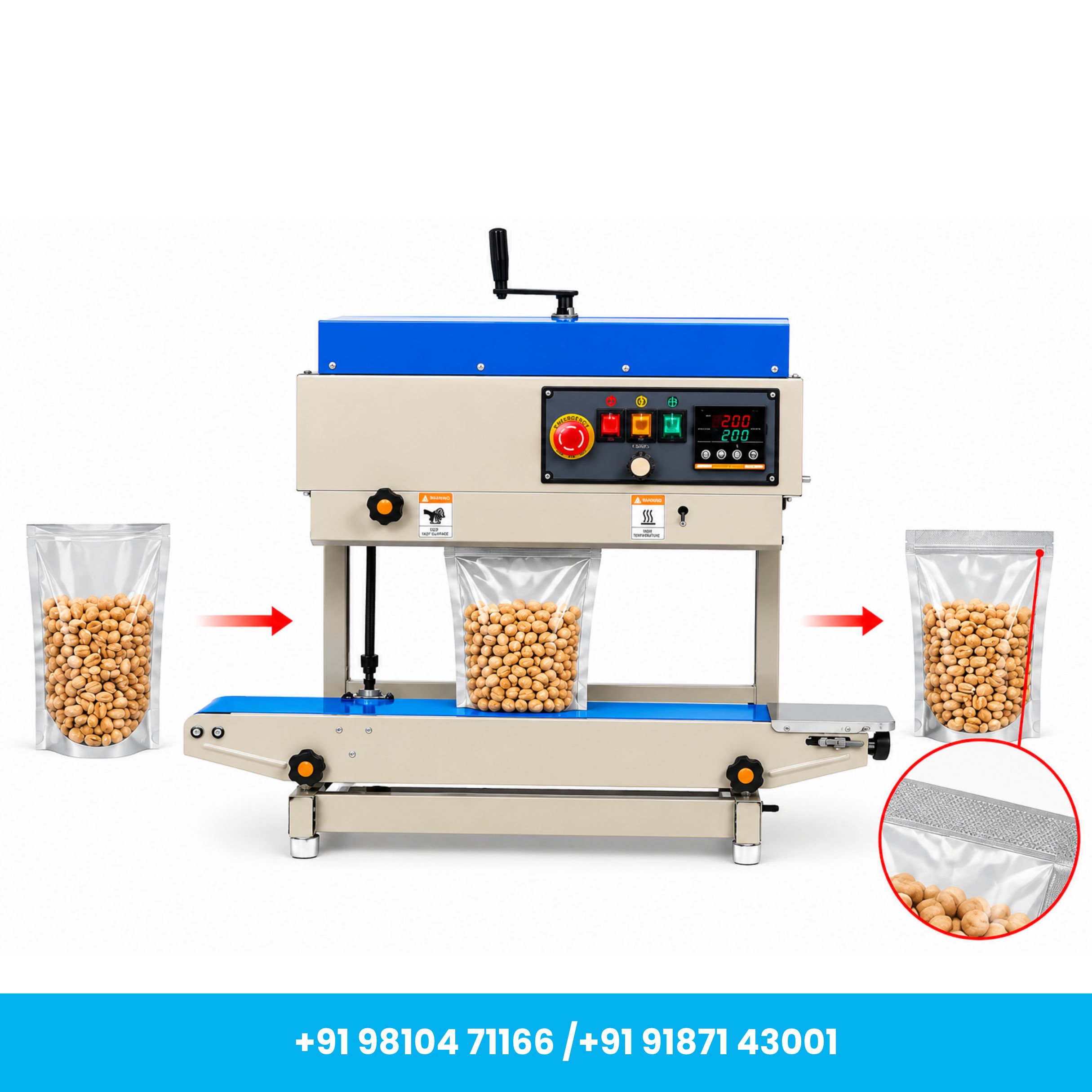 Universal Seal™ FR-900 MS Eco 5Kg Vertical Continuous Band Sealing Machine - Image 3