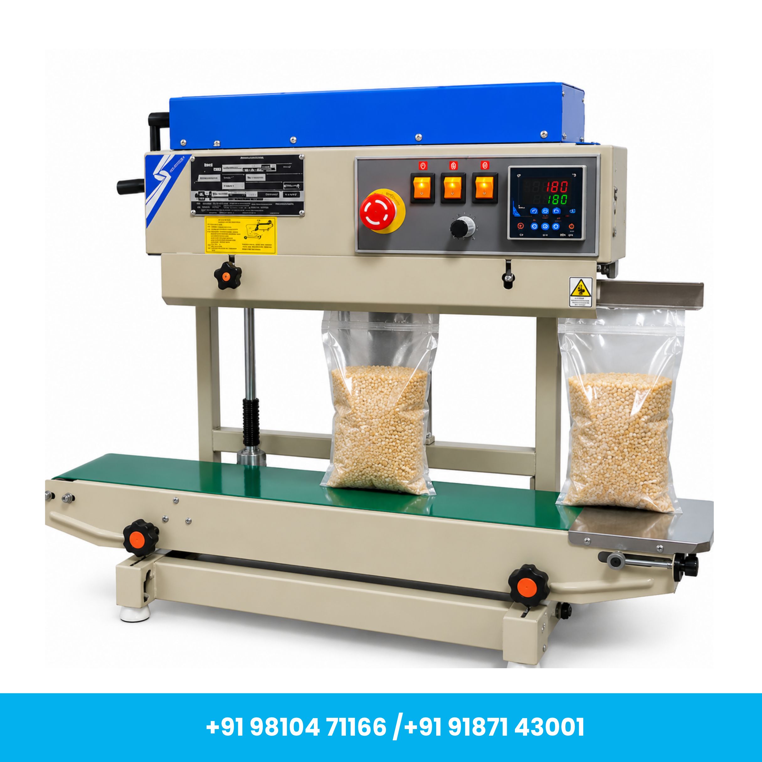 Universal Seal™ Heavy Duty Vertical Continuous Band Sealer with Wide Conveyor – 5Kg Loading Capacity - Image 4