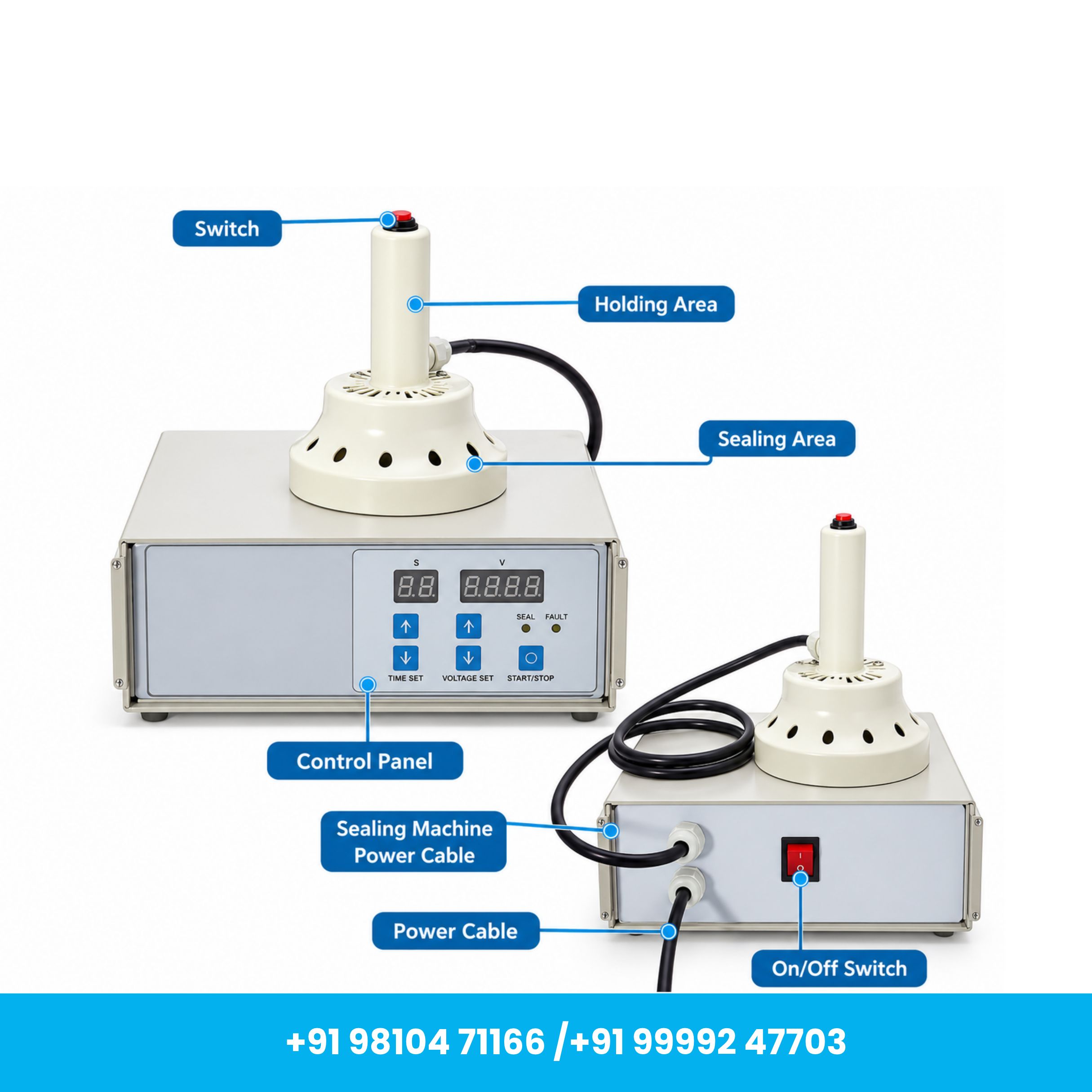 Universal Seal™ DGYF-600A Manual Induction Sealing Machine – 20 to 100 mm - Image 2