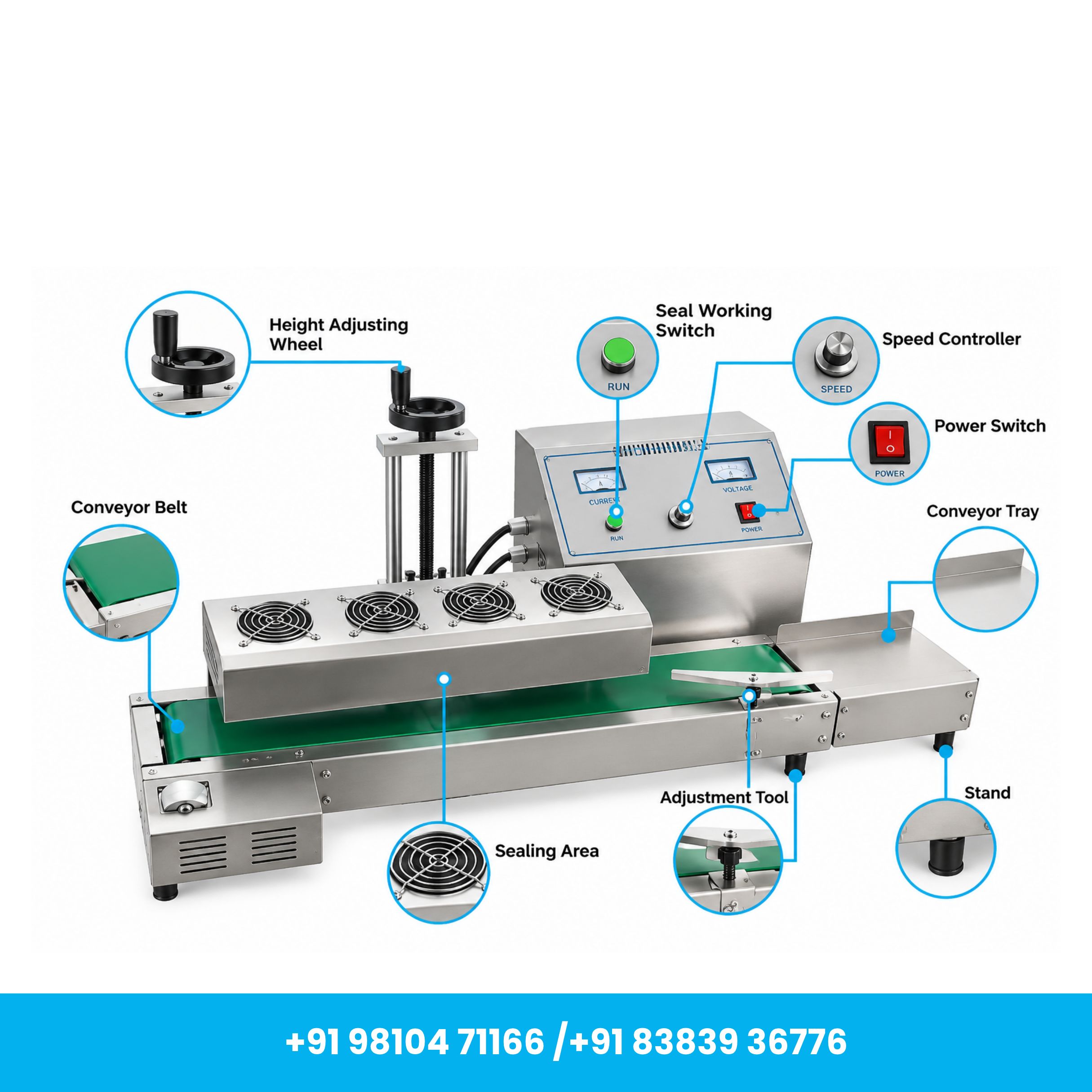 Universal Seal™ LX6000 SS Electromagnetic Induction Sealing Machine – 20 to 80 mm - Image 2