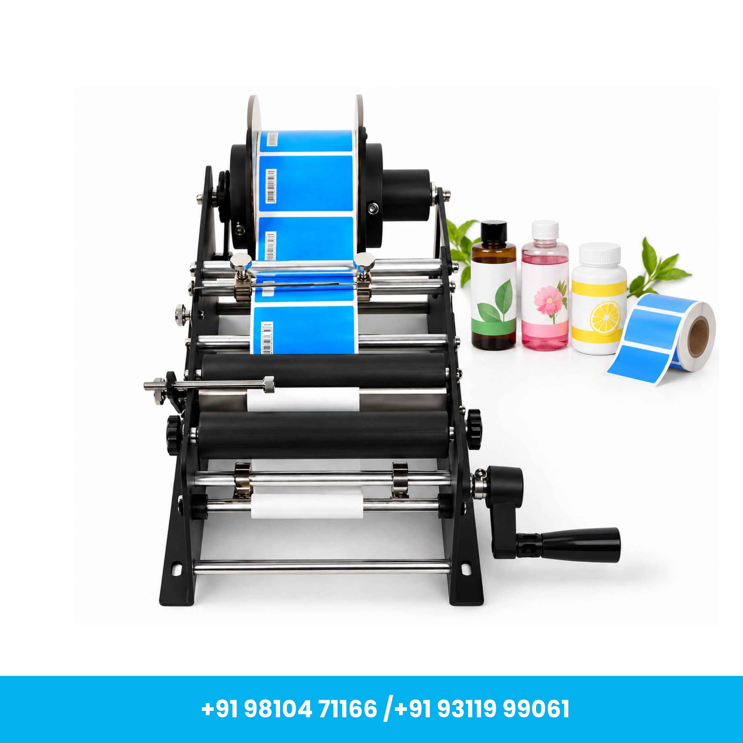 Universal Seal™ MT-30 Manual Round Bottle Labeling Machine for Self-Adhesive Stickers - Image 3