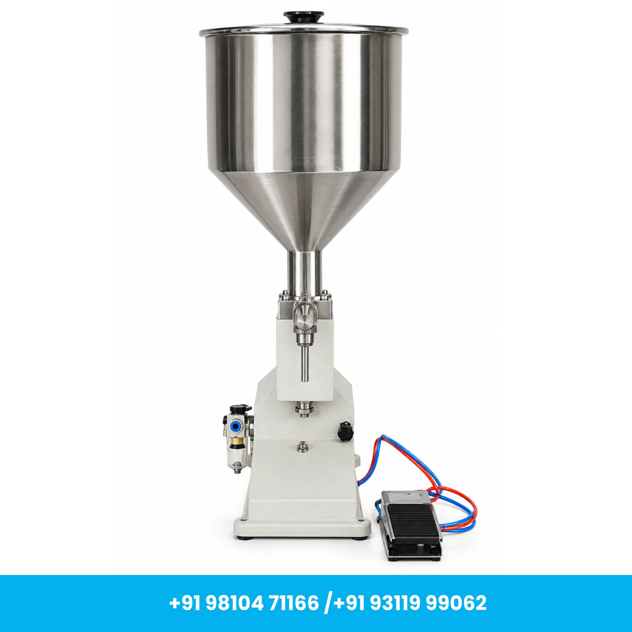 Universal Seal™ 5–50ml Semi-Automatic Pneumatic Liquid & Paste Filling Machine – Single Nozzle - Image 3