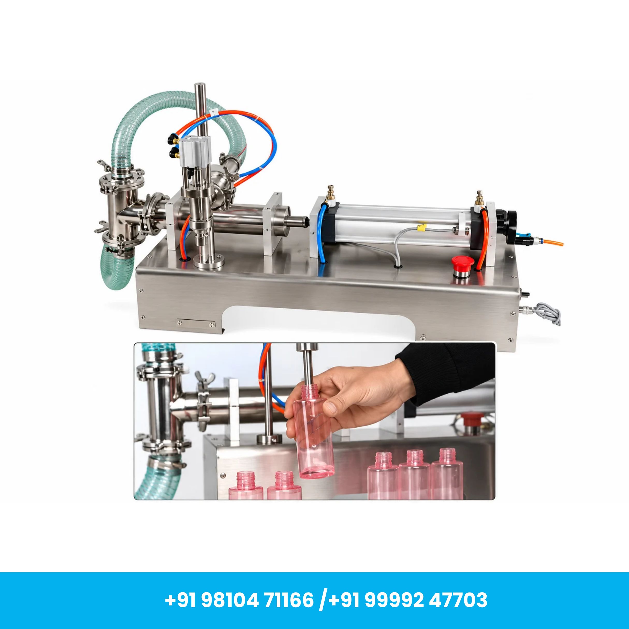 Automatic 50-500 ml Pneumatic Single Nozzle Liquid Filling Machine  - Image 2
