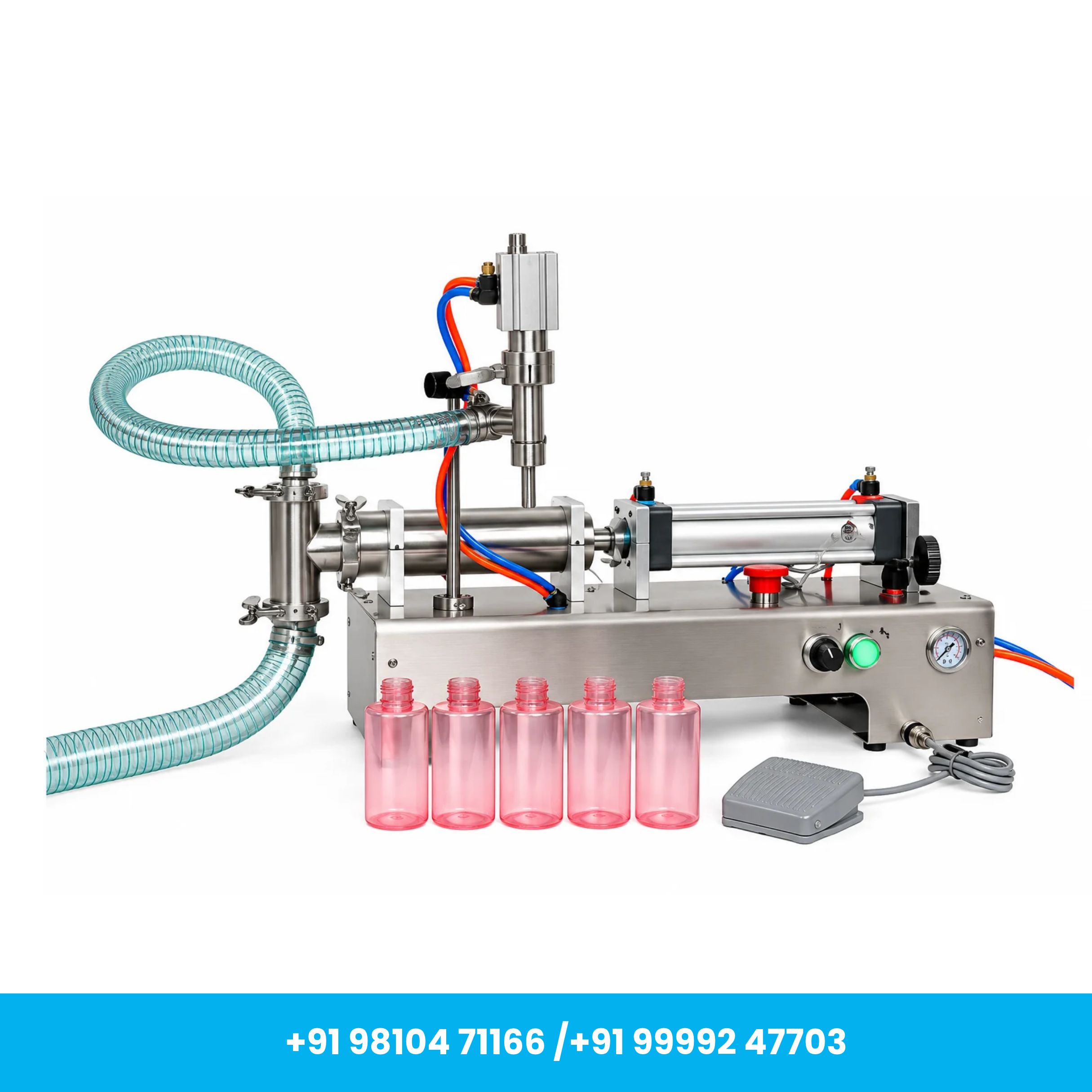 Automatic 50-500 ml Pneumatic Single Nozzle Liquid Filling Machine  - Image 4
