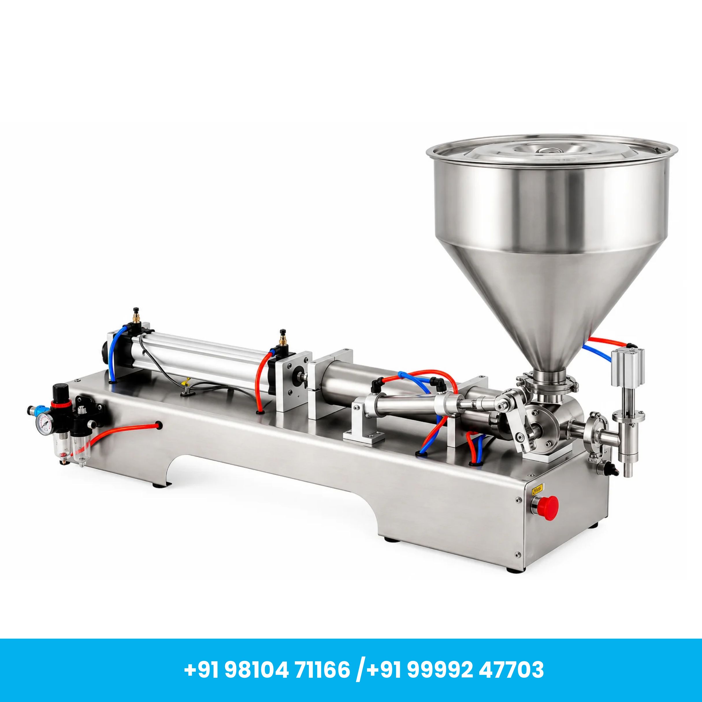 Universal Seal™ 10–100ml Pneumatic Single Nozzle Cream & Paste Filling Machine
