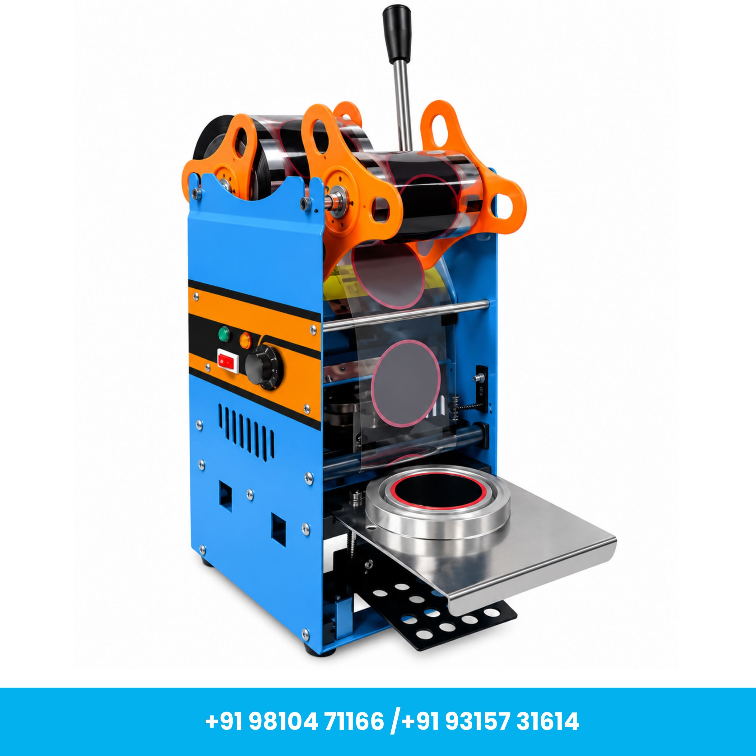 Universal Seal™ Single Cup Sealing Machine for 70mm, 75mm, 90mm & 95mm Plastic Cups - Image 1