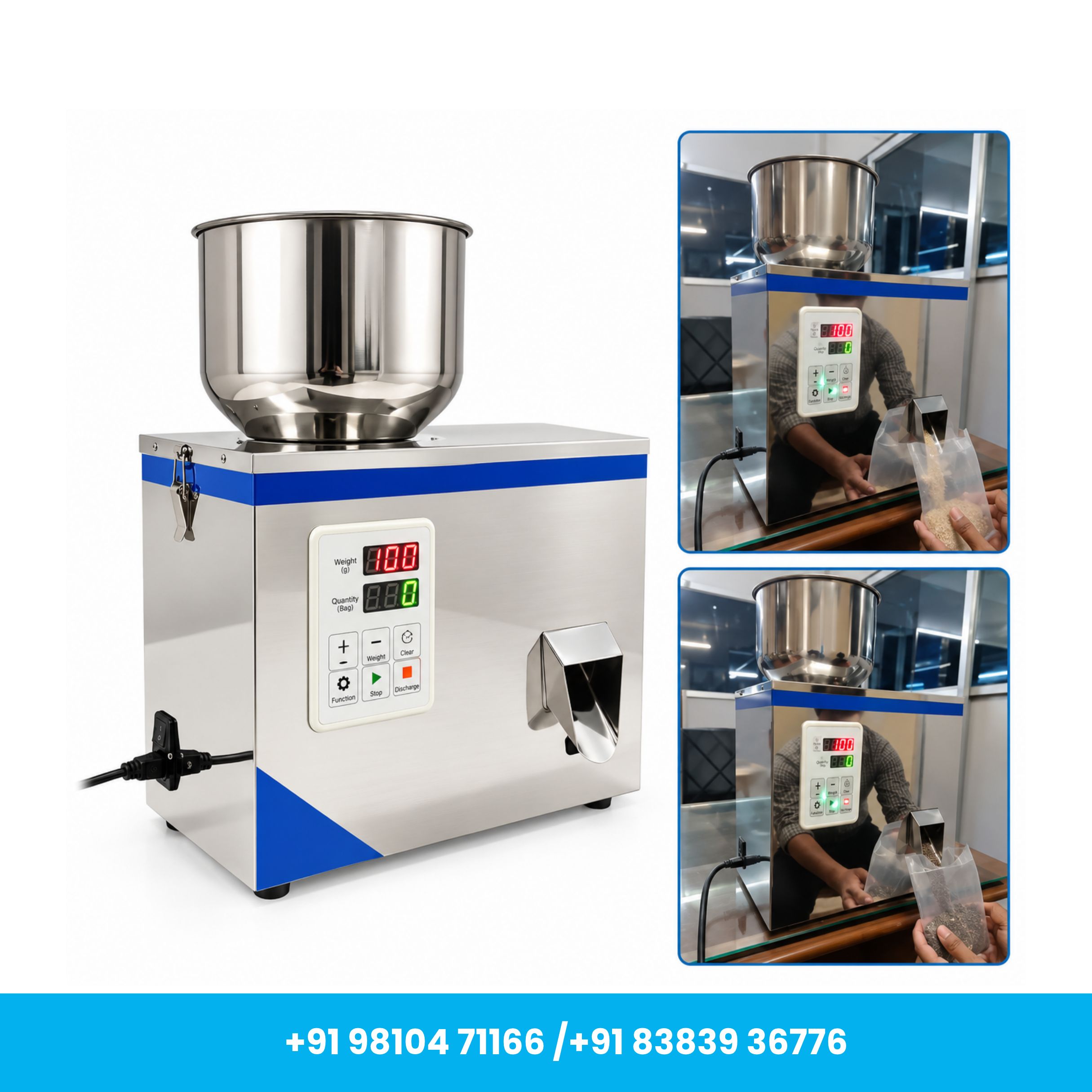 Universal Seal™ 10g to 200g Tabletop Stainless Steel Granule Filling Machine - Image 3