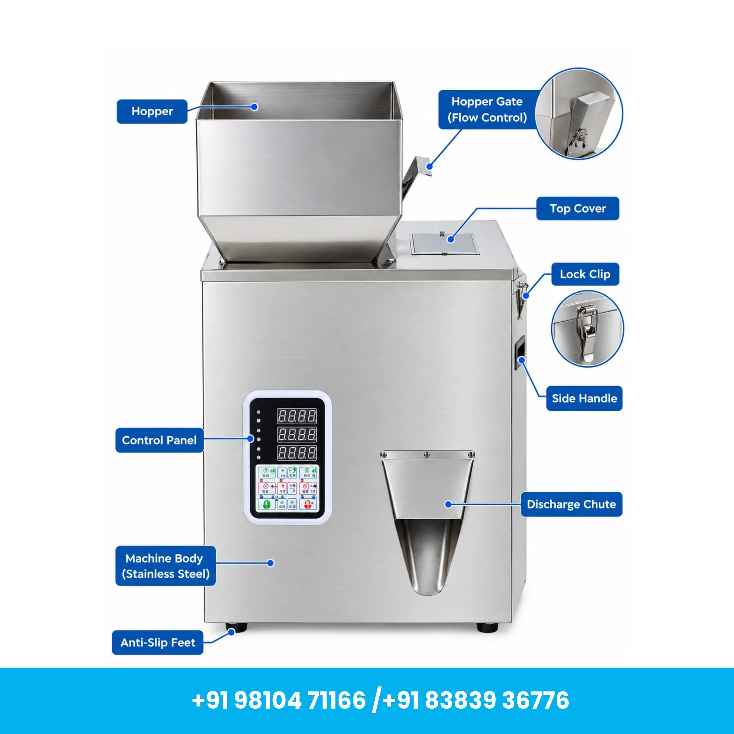Universal Seal™ 10g to 500g Semi-Automatic Granule Weighing & Filling Machine - Image 3