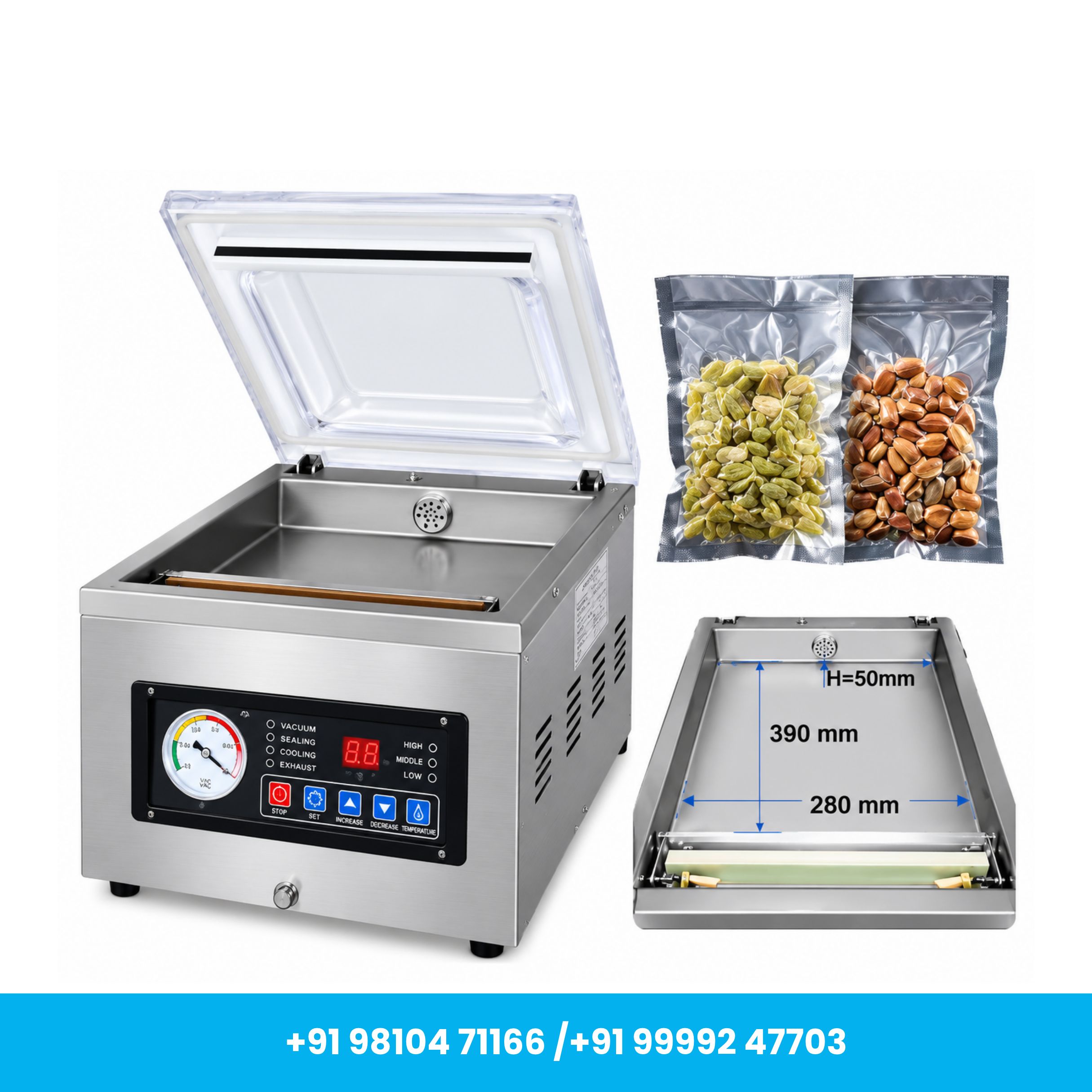 DZ-260 Mini Tabletop Vacuum Packaging Machine - Image 3