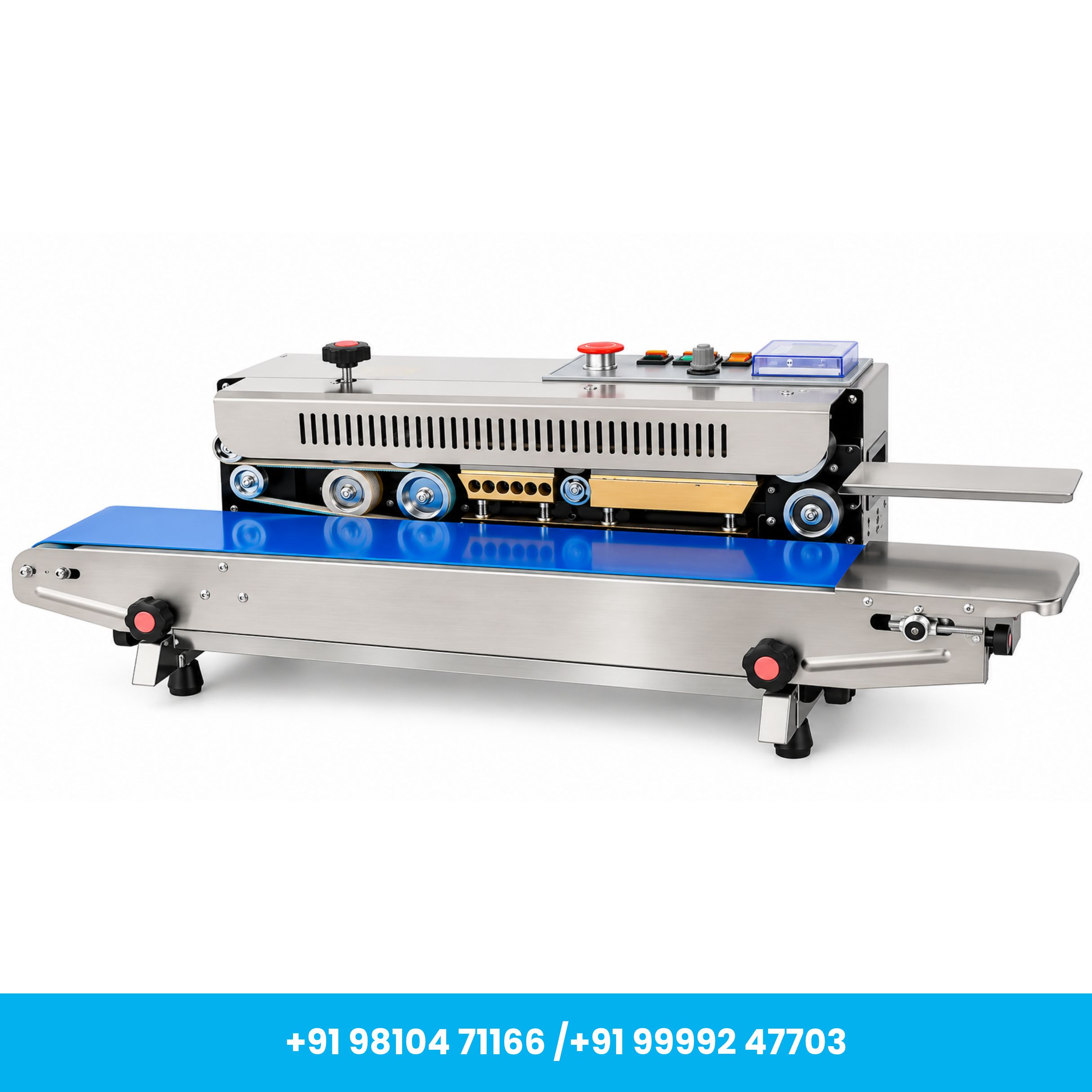 Hualian Make SS Horizontal Continuous Band Sealing Machine for Snacks, Dry Fruits & Spices - Image 4