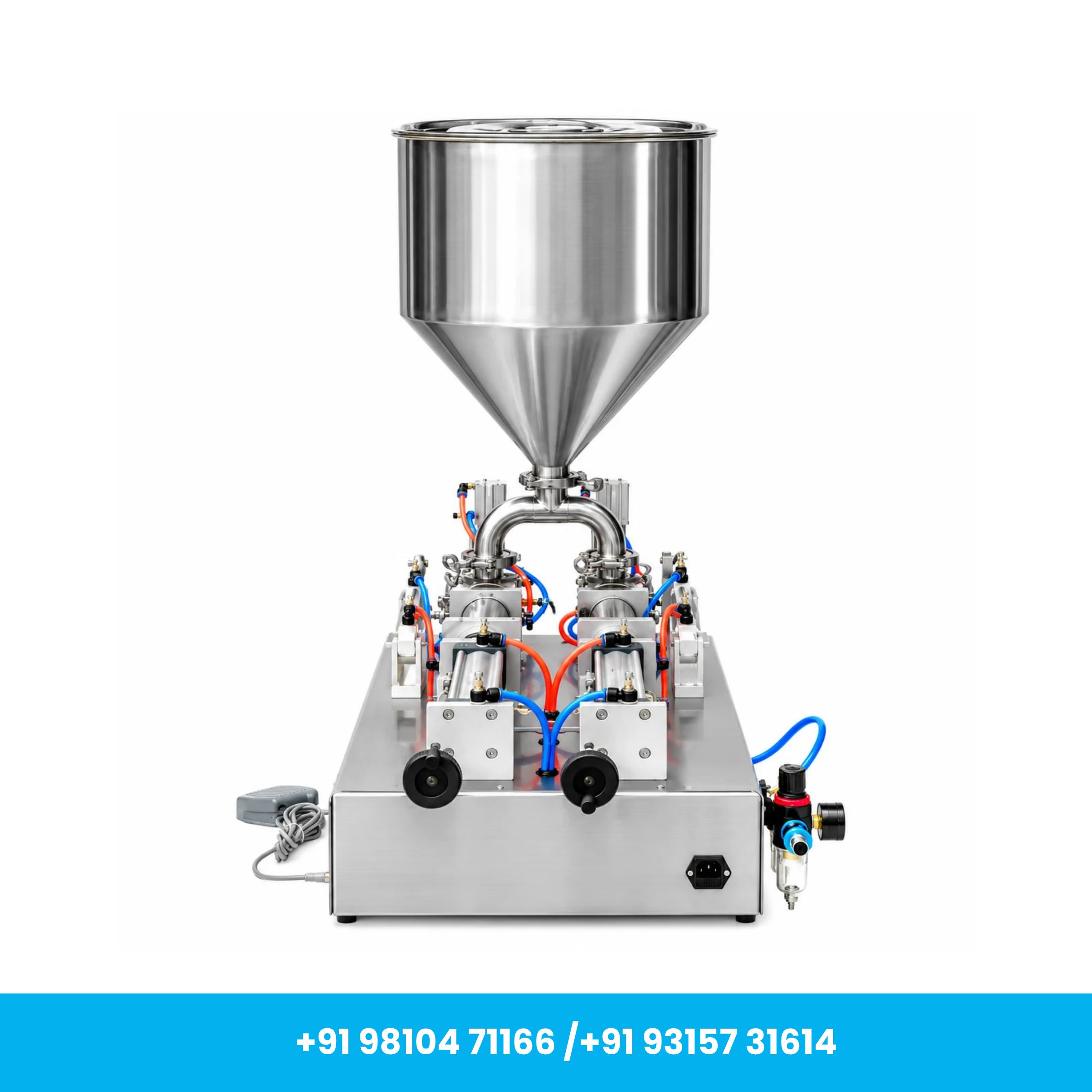Universal Seal™ 100–1000ml Semi-Automatic Double Nozzle Paste Filling Machine - Image 3