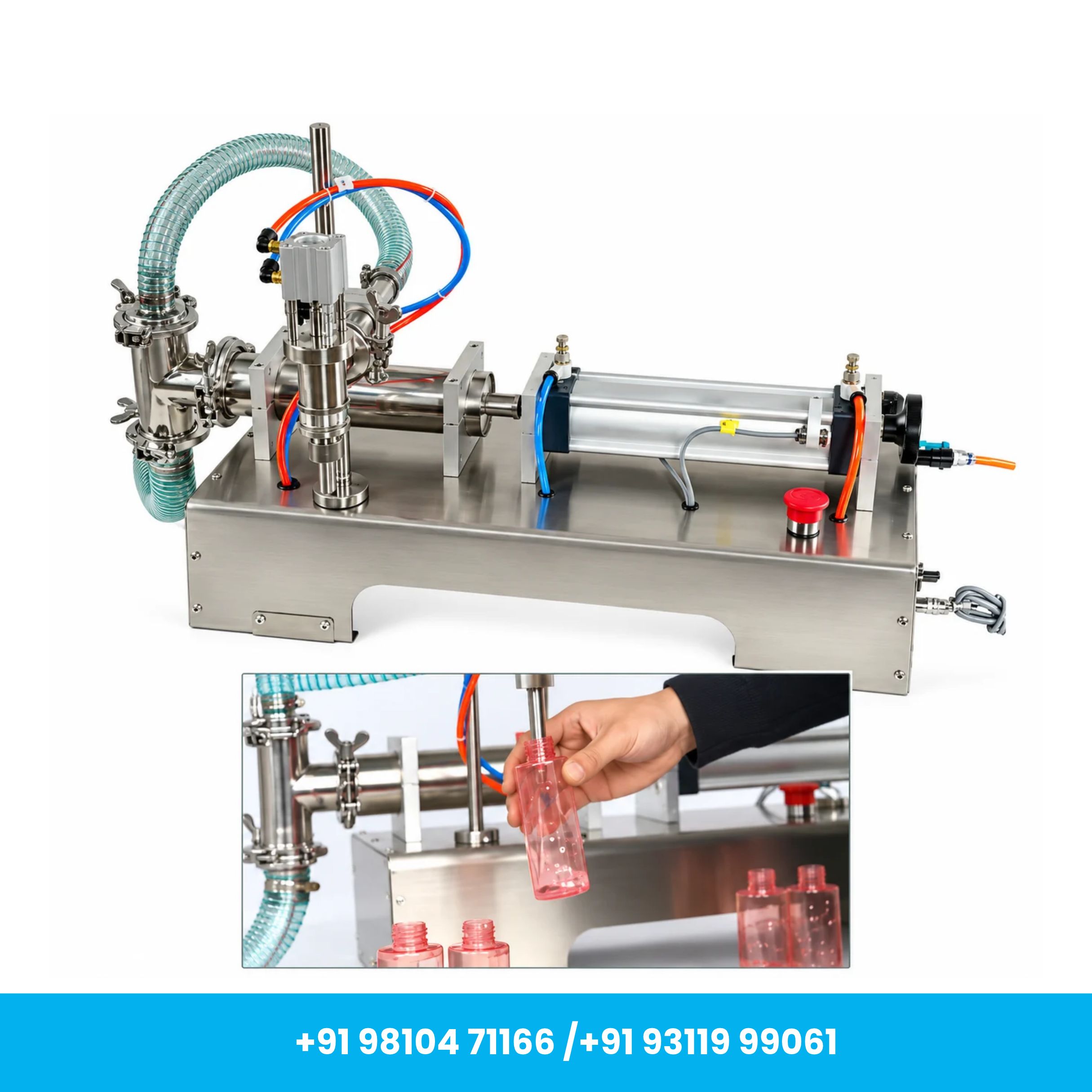 Heavy Duty Semi-Automatic Single Nozzle Liquid Filling Machine 100–1000 ml - Image 2