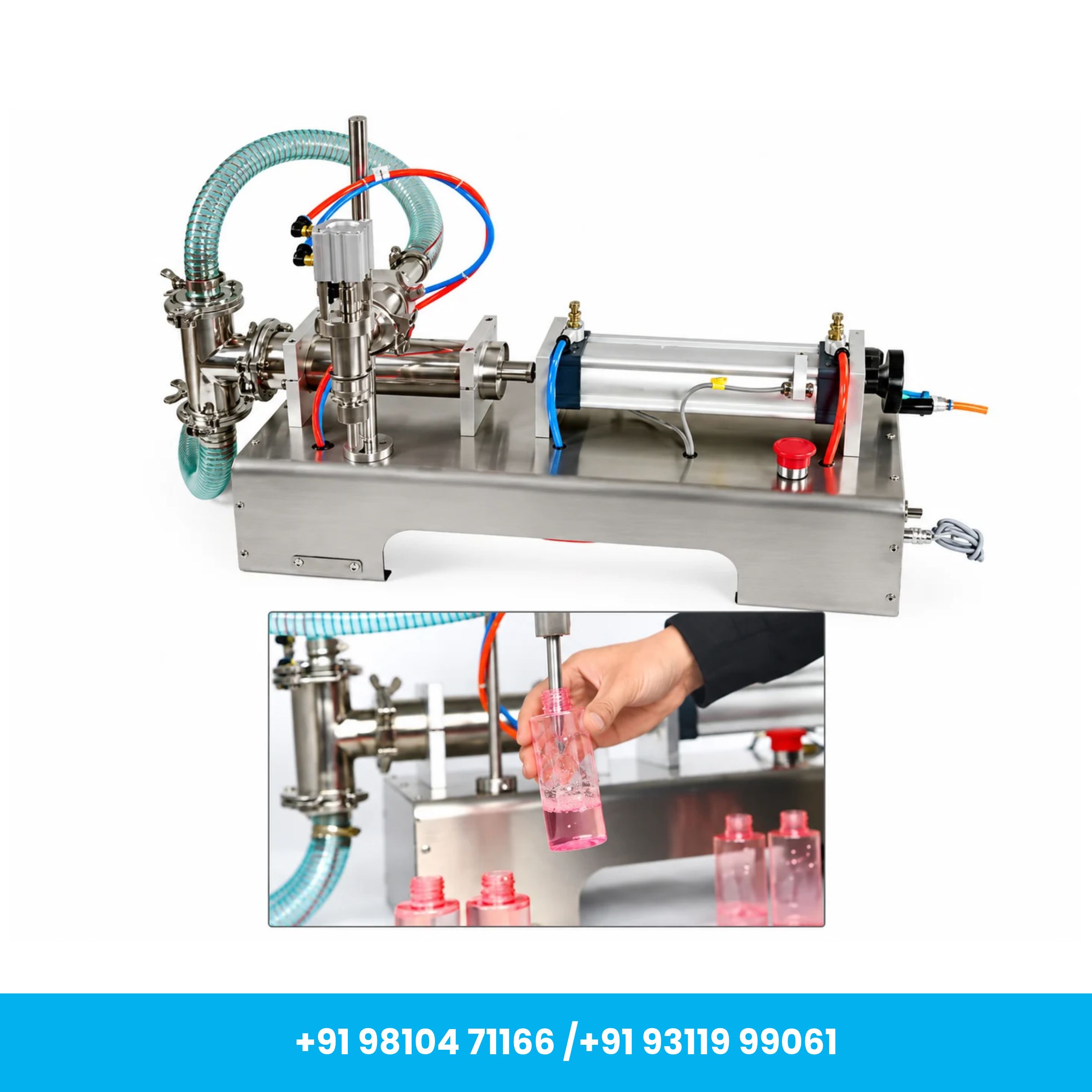 Heavy Duty Semi-Automatic Single Nozzle Liquid Filling Machine 10–100 ml - Image 2