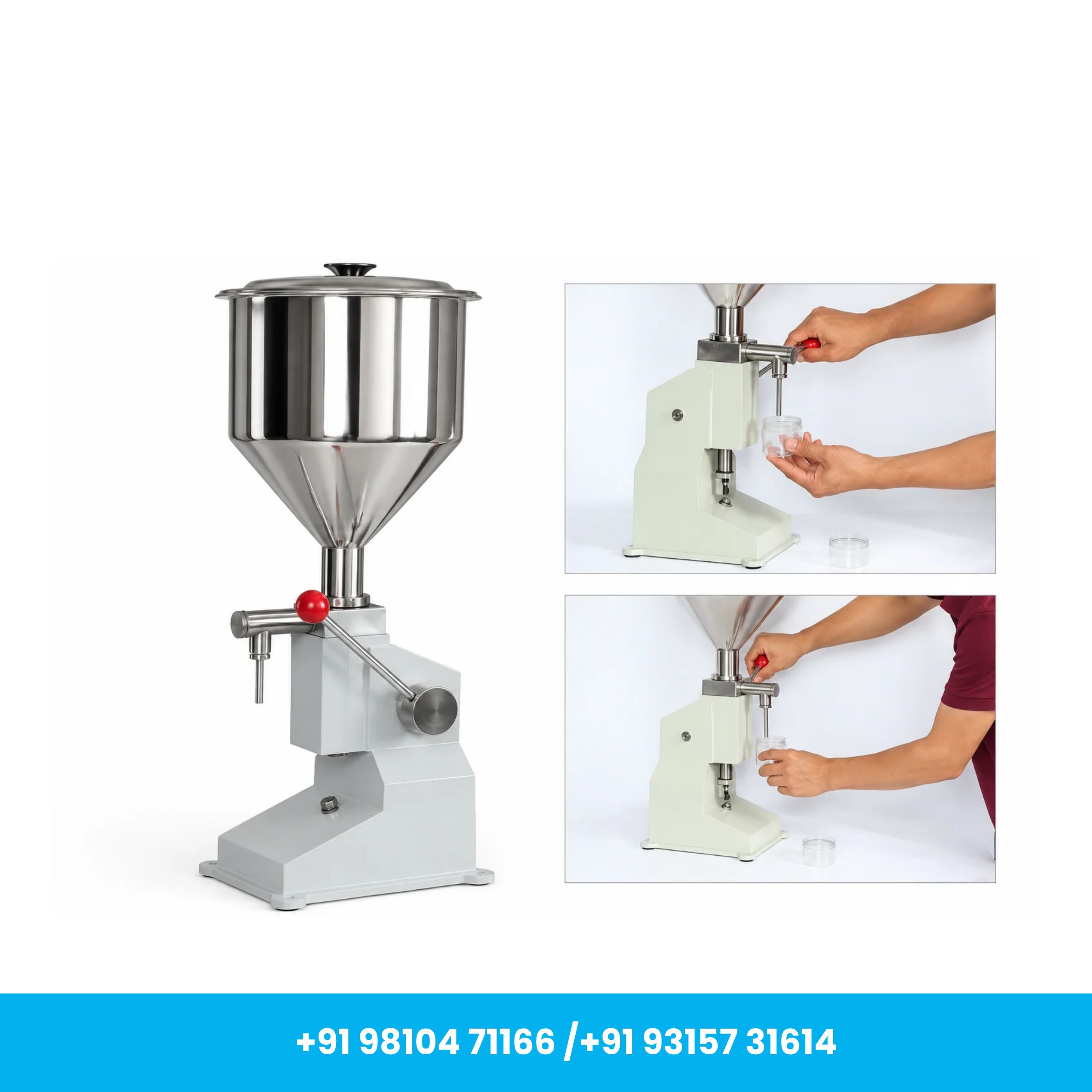 Manual Paste Filling Machine 5–50 ml | Hand Operated Paste Filler - Image 2