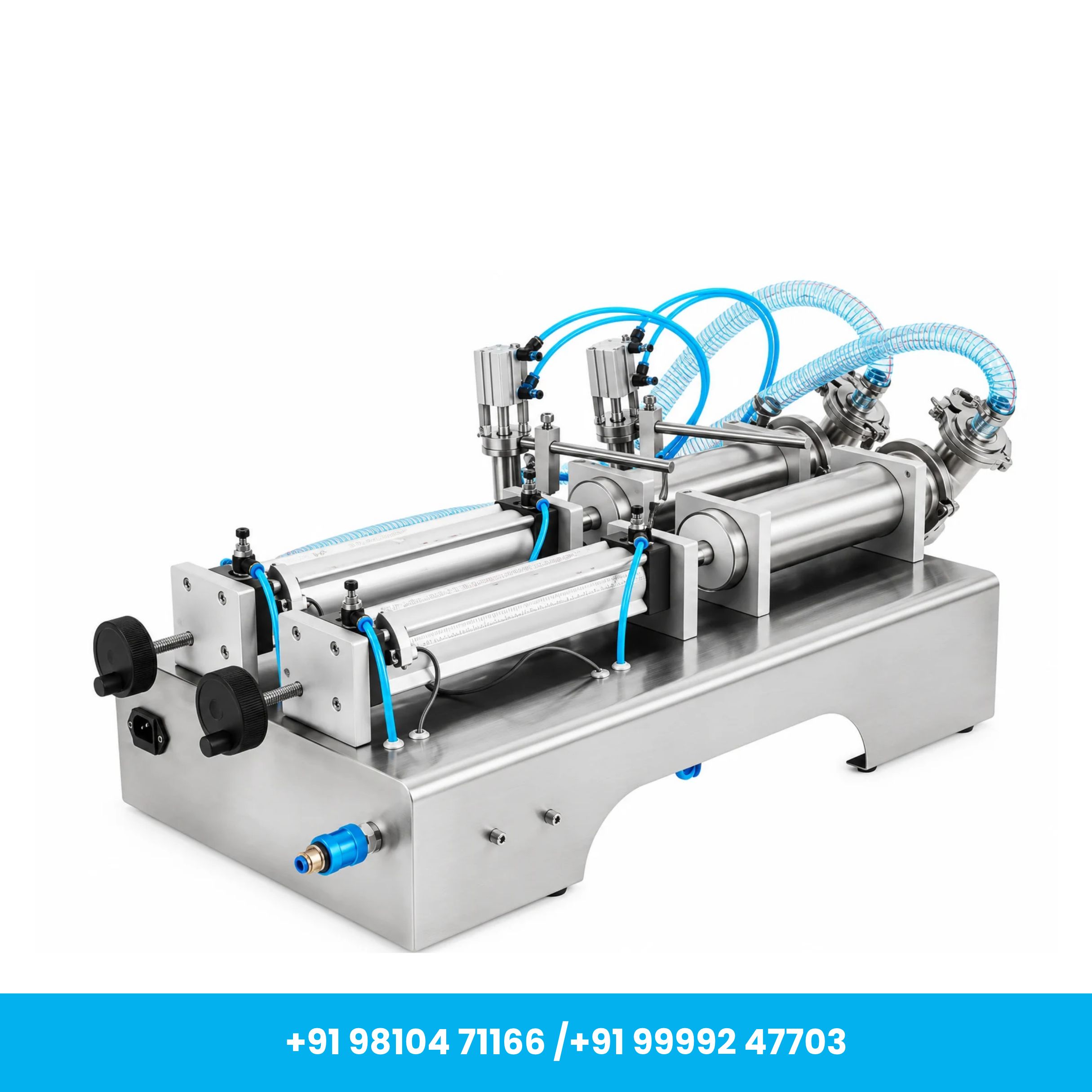 Semi-Automatic Double Nozzle Liquid Filling Machine 100–1000 ml