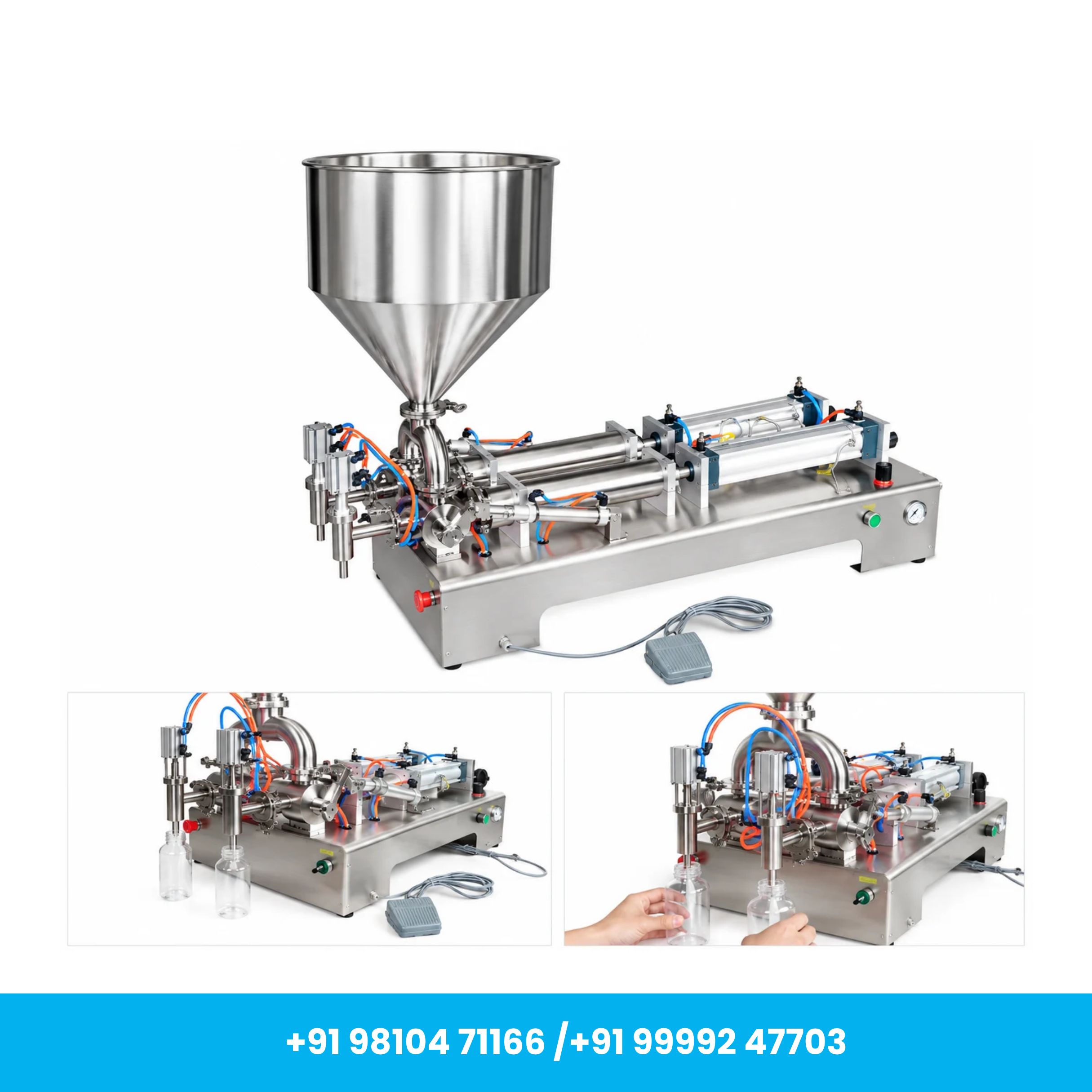 Semi-Automatic Double Nozzle Paste Filling Machine 10–100 ml for High-Viscosity Products | Universal Seal™ - Image 2