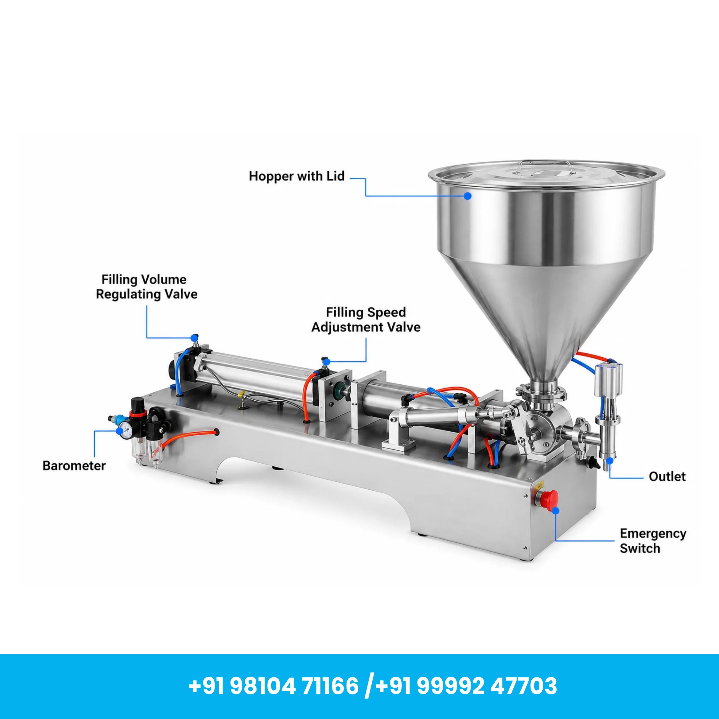 Universal Seal™ Semi-Automatic Single Nozzle Paste Filling Machine 50–500 ml - Image 2